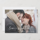 モダンなタイポグラフィーの結婚式延期のお知らせ 保存日付 セーブザデート (正面)