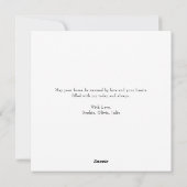 モダンなタイポグラフィーの赤い愛 ヴァレンタイン ファミリー フォト シーズンカード (裏面)