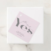 モダンなタイポグラフィーの ブライダルシャワー フェイバータグ (インサイチュ)