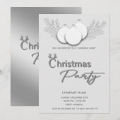 モダンなタイポグラフィーコーポレートクリスマスパーティー 招待状 (正面/裏面)