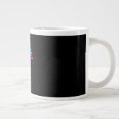 モダンなタイポグラフィースタイルのラブデザイン ジャンボコーヒーマグカップ (右)