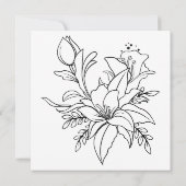 モダンなタイポグラフィー - 白い結婚式のお知らせ セーブザデート (裏面)