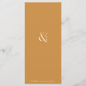 モダンなタイポグラフィ ミニマル 秋のウェディング メニュー (裏面)