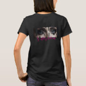 モダンなタイポグラフィ「LASHES by」マツエクアーティスト Tシャツ (裏面)