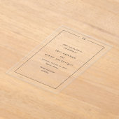 モダンなタイムレスウェディングの「Save the Date」 アクリル招待状 (レイダウン)