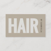 モダンなタウペカラーのヘアスタイリストQRコード 名刺 (正面)