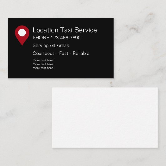 モダンなタクシーサービス 名刺 (正面/裏面)