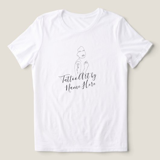 モダンなタトゥーアートの手書きサイン トライブレンドTシャツ (デザイン正面)
