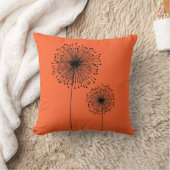 モダンなタンポポの花カスタムな色の枕 クッション (ブランケット)