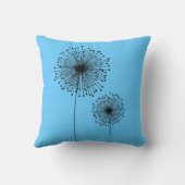 モダンなタンポポの花カスタムな色の枕 クッション (裏面)