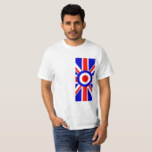 モダンなターゲットが付いている英国旗の側面 Tシャツ (正面フル)