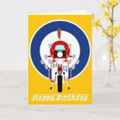 モダンなターゲットスクーター カード (黄色い花)