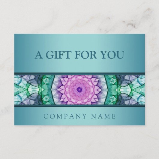 モダンなターコイズブルーのスイレン マンダラ (正面)