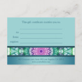 モダンなターコイズブルーのスイレン マンダラ (裏面)