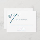 モダンなターコイズブルーの返信カード エンクロージャーカード (正面/裏面)