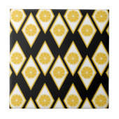 モダンなダイヤモンドパターンの柑橘類の切れ タイル (正面)