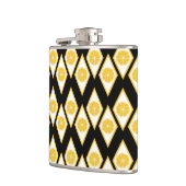 モダンなダイヤモンドパターンの柑橘類の切れ フラスク (左)