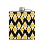 モダンなダイヤモンドパターンの柑橘類の切れ フラスク (裏面)