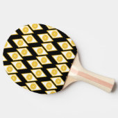 モダンなダイヤモンドパターンの柑橘類の切れ 卓球ラケット (横)