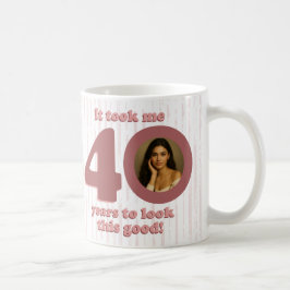 モダンなダスティローズの素敵な40歳の誕生日 女性 コーヒーマグカップ