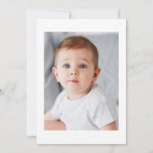 モダンなダスティーブルーのファーストコミュニオン招待状 招待状 (裏面)