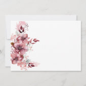 モダンなダスティーローズピンクのウェディング サンクスカード サンキューカード (裏面)