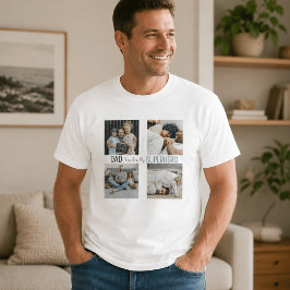 モダンなダッドスーパーヒーローファミリーフォトTシャツ Tシャツ