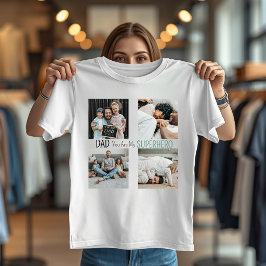 モダンなダッドスーパーヒーローファミリーフォトTシャツ Tシャツ