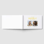 モダンなダブル祝賀会 卒業式 ゲストブック (全面)