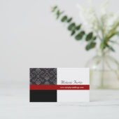 モダンなダマスク織の名刺 名刺 (スタンド正面)