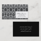 モダンなダマスク織の名刺 名刺 (正面/裏面)