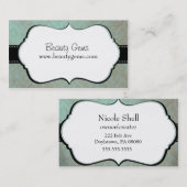 モダンなダマスク織の毛のドレッサーの名刺 名刺 (正面/裏面)