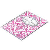 モダンなダマスク織の洗礼の《キリスト教》洗礼式や命名式の来客名簿 ノートブック (左側)