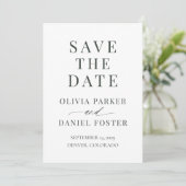 モダンなダークグリーンの結婚式Save the Date セーブザデート (スタンド正面)