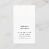 モダンなダークグレーのレースのインテリア・デザイナー 名刺 (裏面)
