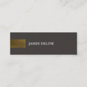 モダンなダークグレーの銅パターンコンサルタント スキニー名刺 (正面)