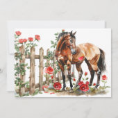 モダンなダービー＆ドリンクパーティー 馬のレース 馬術 招待状 (裏面)