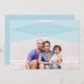 モダンなチェック柄のホリデーカード シーズンカード (正面/裏面)