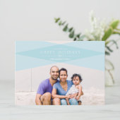 モダンなチェック柄のホリデーカード シーズンカード (スタンド正面)