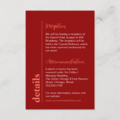 モダンなチェリーと明るい赤のカラフルな結婚式情報 エンクロージャーカード (正面)