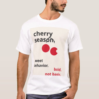 モダンなチェリーシーズンの引用 - ボールドレッド&クリームミニ Tシャツ