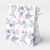 モダンなチャーム 水彩 ブルー ハイドランジア フラワーズ フェイバーボックス (裏面サイド)