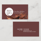 モダンなチョコレートしぶきのケーキの店 名刺 (正面/裏面)