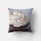 モダンなチョコレートカップケーキのバニラは振りかけ、 クッション (裏面)