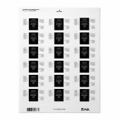 モダンなツートンカラー 白&黒 ドロッパーボトルラベル ラベル (フルシート)