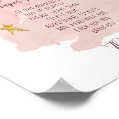 モダンなツinkle リトルスター ピンク おむつくじ看板 ポスター (角)