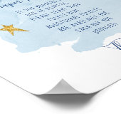 モダンなツinkle リトルスター 青いおむつラッフル看板 ポスター (角)