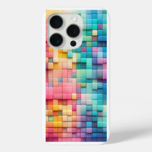 モダンなテクスチャードパステルブロックのスマホケース - カラフル iPhone 15 PROケース