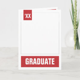 モダンなテクスチャー写真 卒業式 招待状