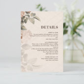 モダンなテラコッタの花　セージグリーンのディテールが入ったカード エンクロージャーカード (スタンド正面)